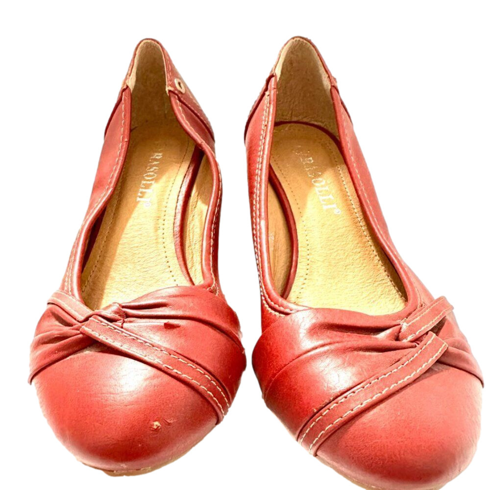 Rasolli Women’s Burgundy Platform slipons size 8